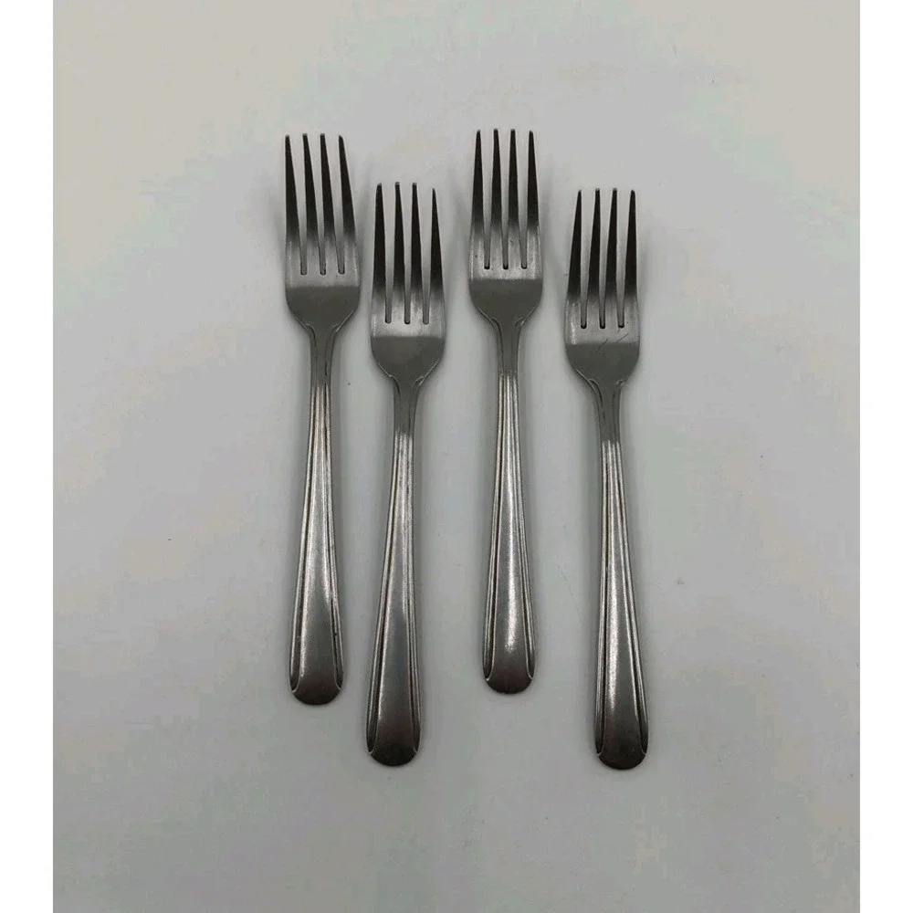 4 Halco‎ Stainless Steel Salad Forks Halco Leonard Patter Made in Japan